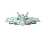 Katenka 3D-printed aerospace miniature with missile pods and energy weapons