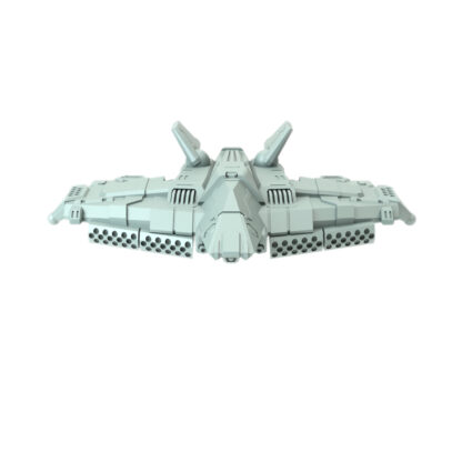 Katenka 3D-printed aerospace miniature with missile pods and energy weapons