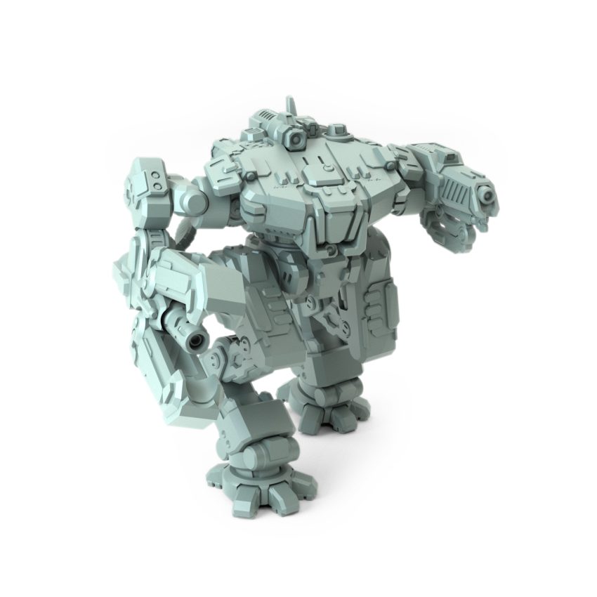 King Crab assault-class mech with dual autocannons and heavy armor