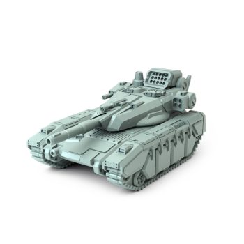 Merkava V2 medium combat tank with missile launcher and main cannon