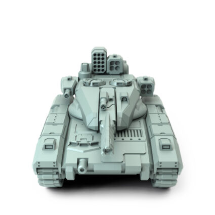 Merkava V3 medium tank with dual missile launchers and main cannon