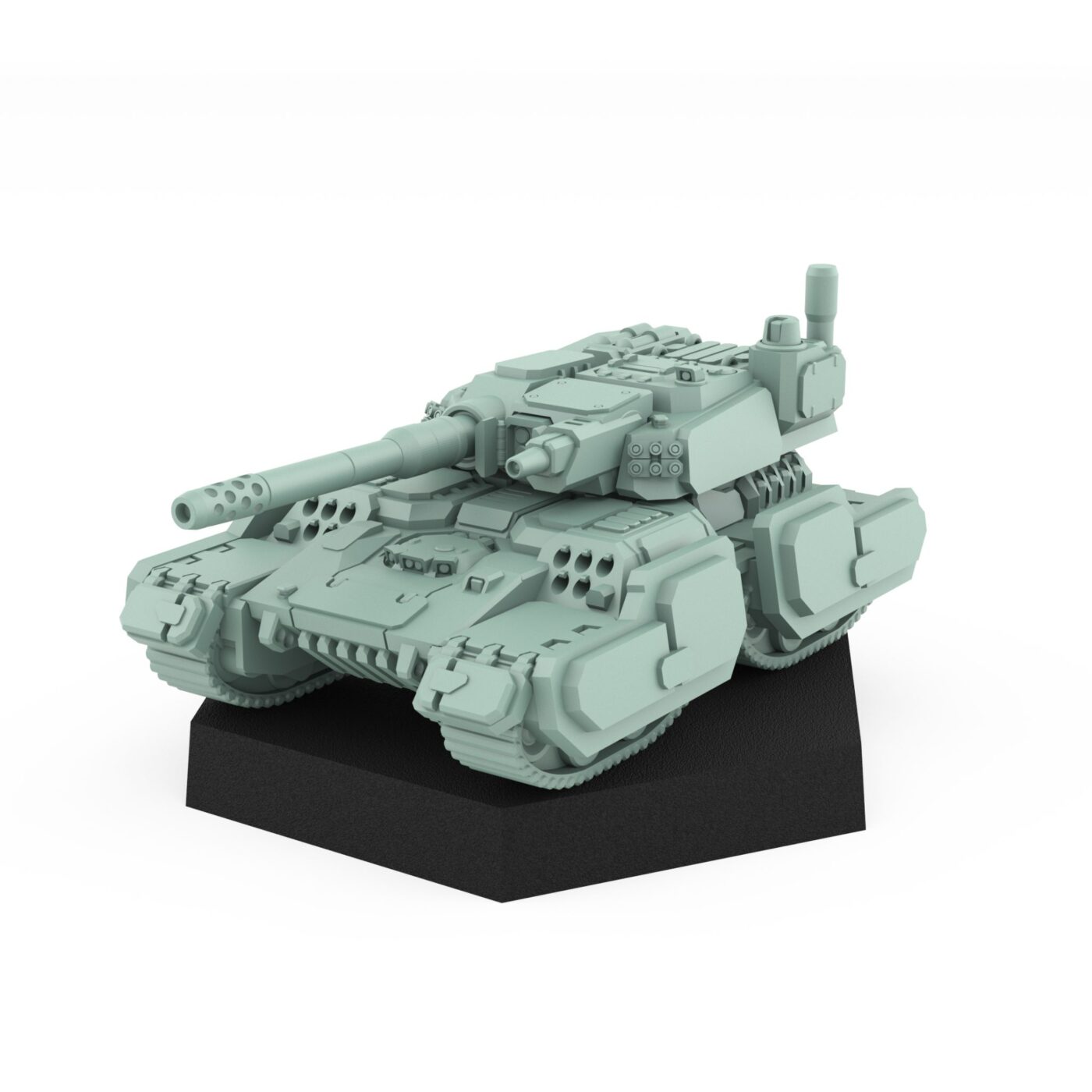 Kinchik heavy tank miniature with missile launchers and large cannon