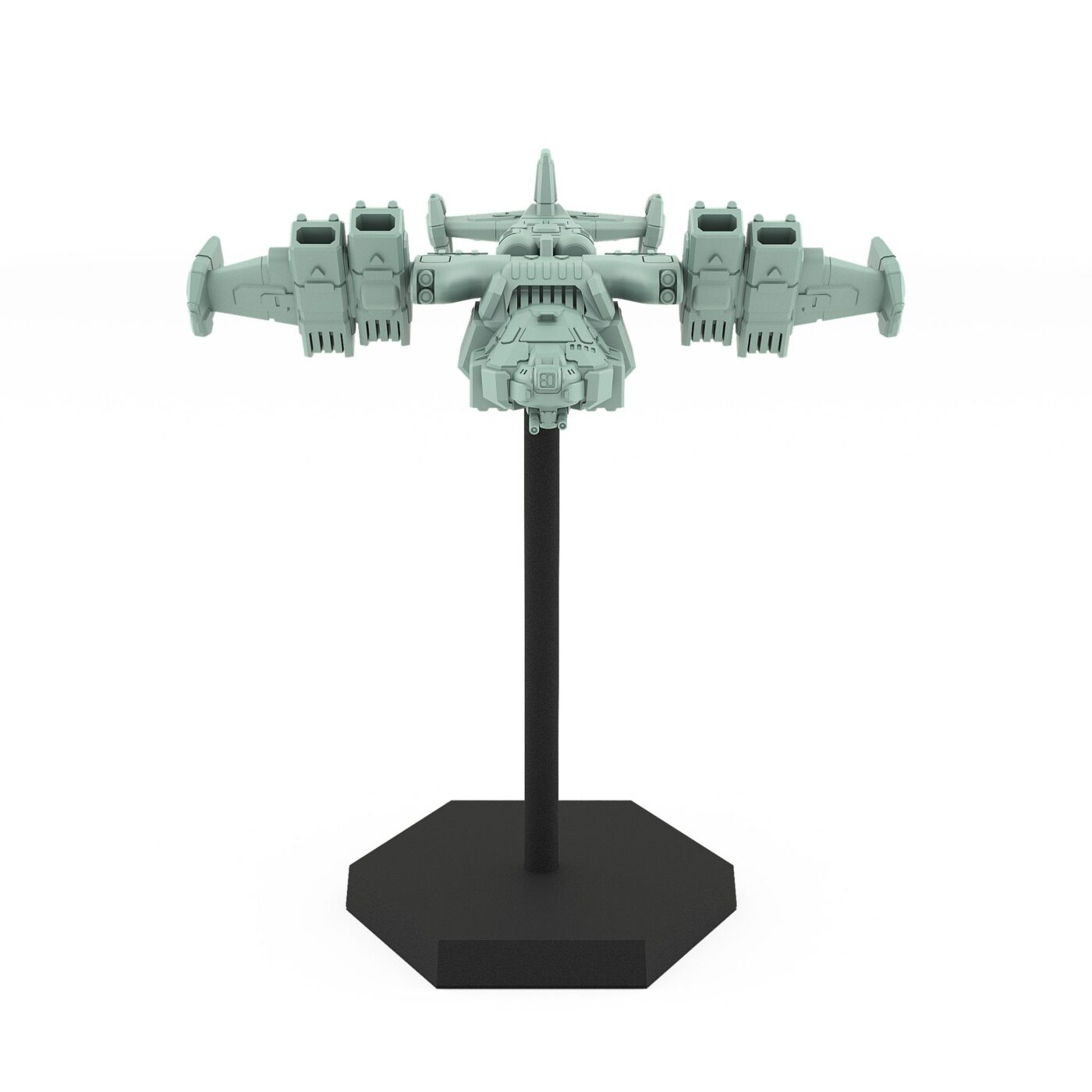 Anhur Transport miniature 3D printed clan aerospace support dropship gunship for wargaming tabletop