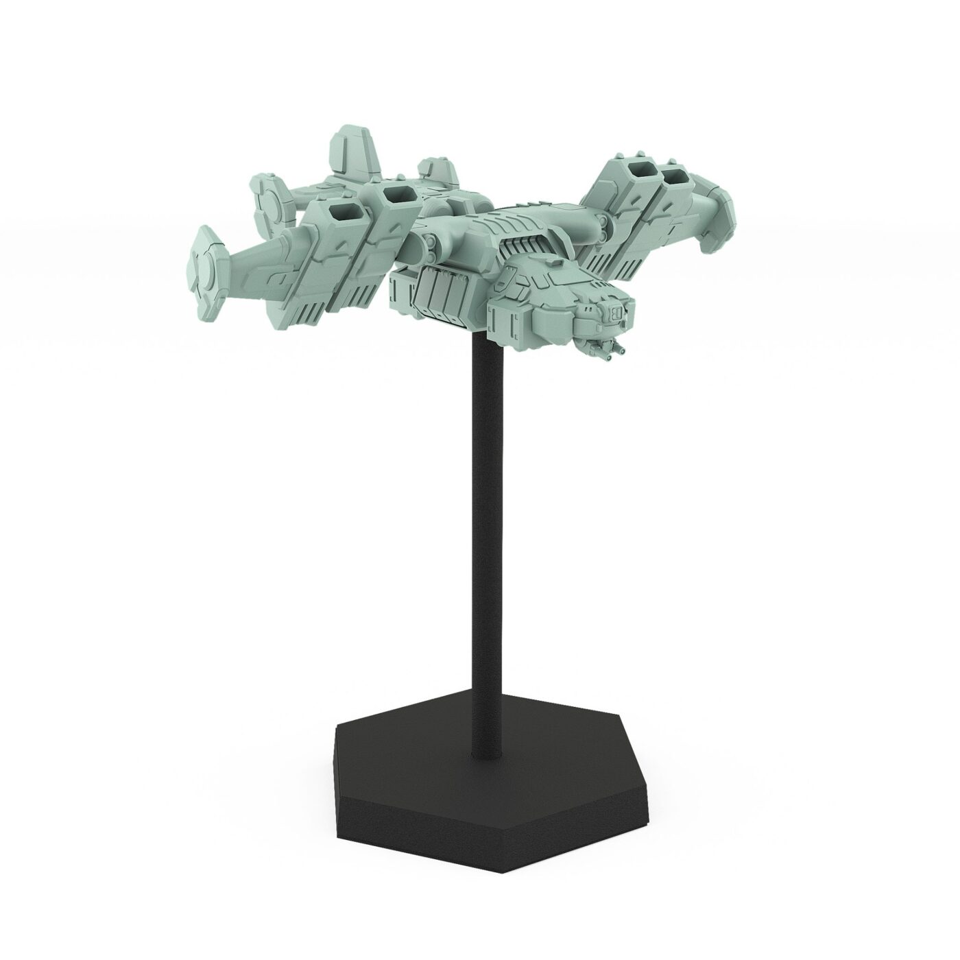 Anhur Transport miniature 3D printed clan aerospace support dropship gunship for wargaming tabletop