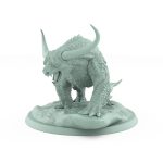roaring horned fantasy beast unarmored resin miniature from unchained collection