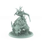 human warrior with dual swords on armored horned war beast from unchained collection