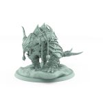 heavily armored fantasy war beast in idle stance with hanging flails and chains from unchained collection