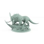 unarmored horned war beast on ritual scenic base with chains and spikes from unchained collection