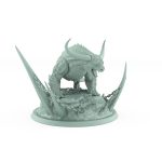 unarmored horned war beast on ritual scenic base with chains and spikes from unchained collection