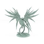 angelic celestial paladin with sword and shield soaring in holy light
