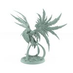 angelic celestial paladin with sword and shield soaring in holy light
