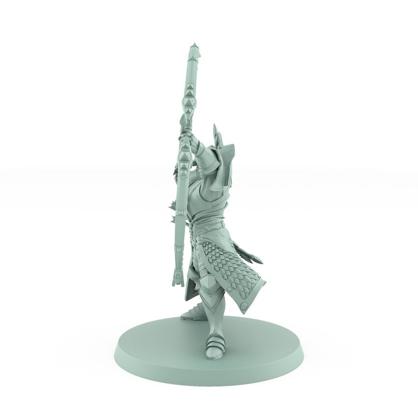 celestial archer miniature aiming divine bow in full draw