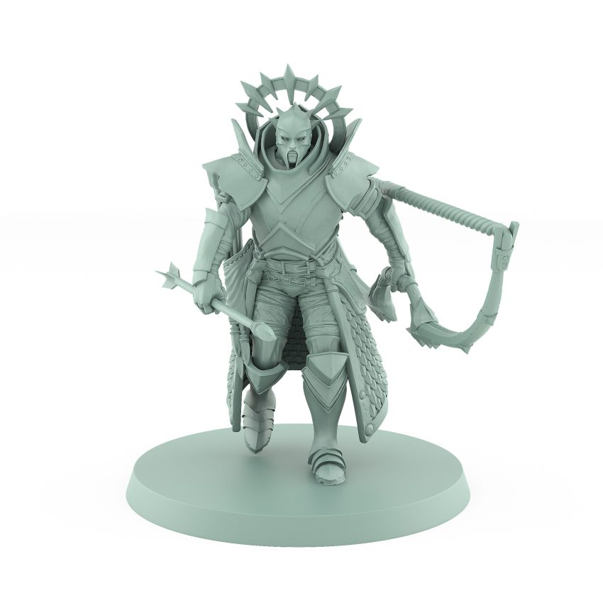 celestial archer miniature walking poised with holy bow