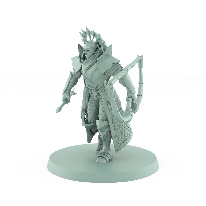celestial archer miniature walking poised with holy bow