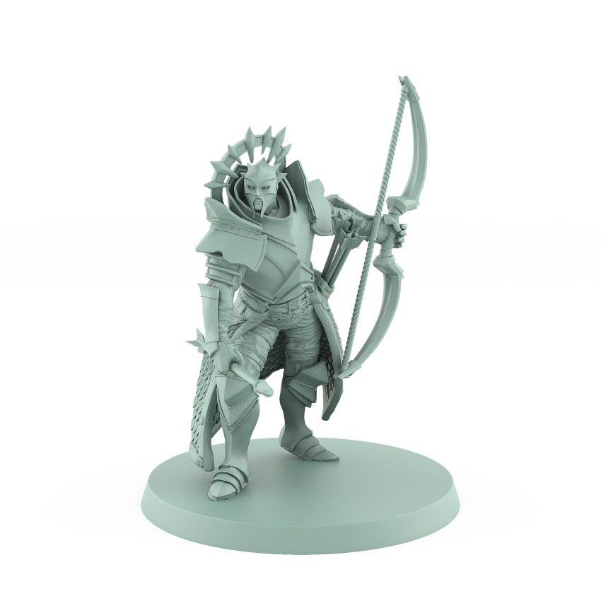 celestial warrior archer aiming with divine precision