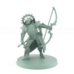 celestial warrior archer aiming with divine precision