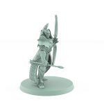 celestial warrior archer aiming with divine precision
