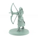 celestial warrior archer loosing an arrow in divine precision