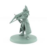 celestial warrior miniature reloading crossbow in poised stance