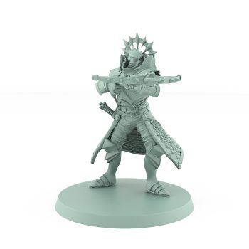 celestial warrior miniature shooting crossbow in action pose