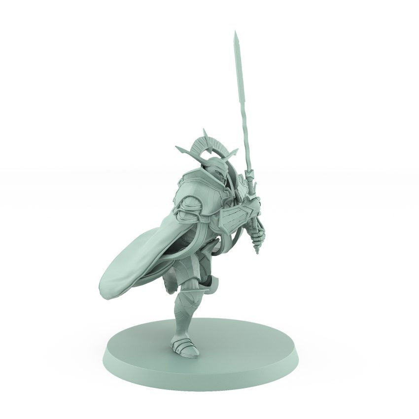 celestial paladin leader charging with great sword