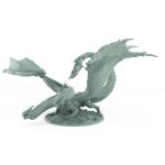 epic dragon mount miniature with coiled wings detailed scales and skull-covered base
