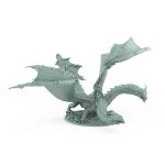 epic dragon mount miniature with coiled wings detailed scales and skull-covered base