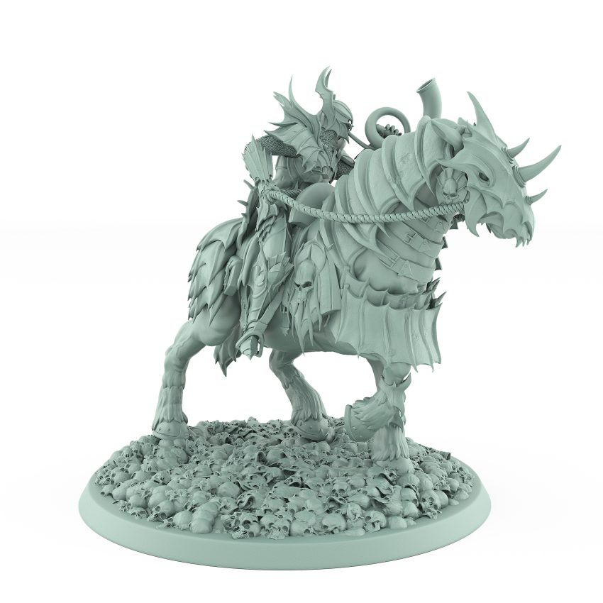 armored vampire warhorse miniature gothic undead cavalry steed fantasy