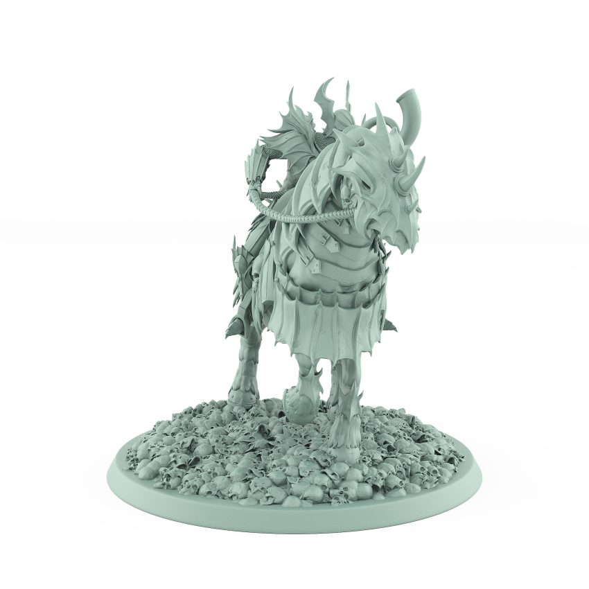 armored vampire warhorse miniature gothic undead cavalry steed fantasy
