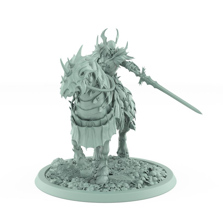 vampire knight on undead warhorse dark gothic cavalry miniature fantasy