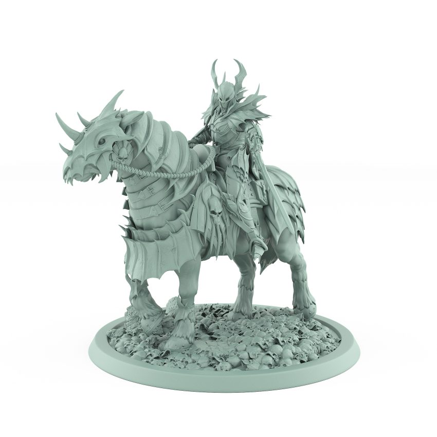 vampire knight on undead warhorse dark gothic cavalry miniature fantasy