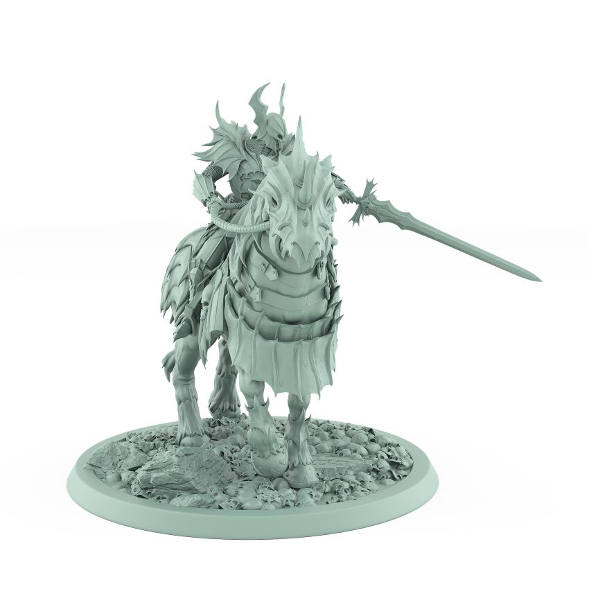 vampire knight on undead warhorse dark gothic cavalry miniature fantasy