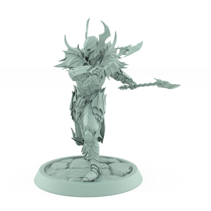 vampire axe knight miniature undead gothic armored vampire fighter