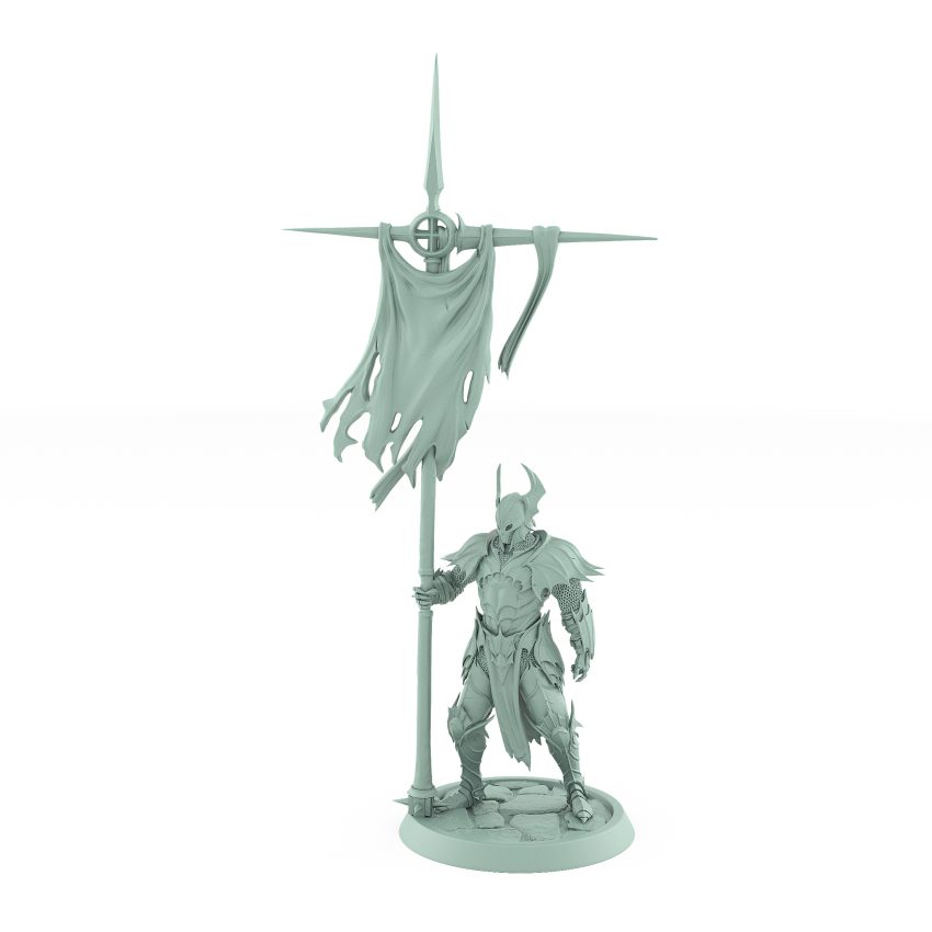 vampire knight charging with axe gothic undead warrior miniature