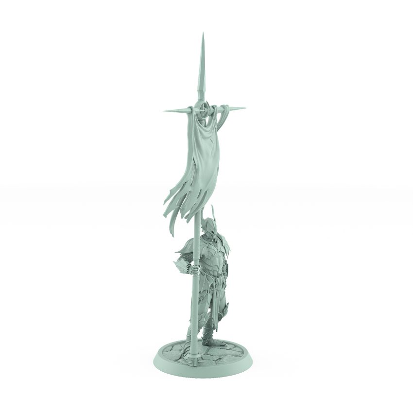 vampire knight charging with axe gothic undead warrior miniature