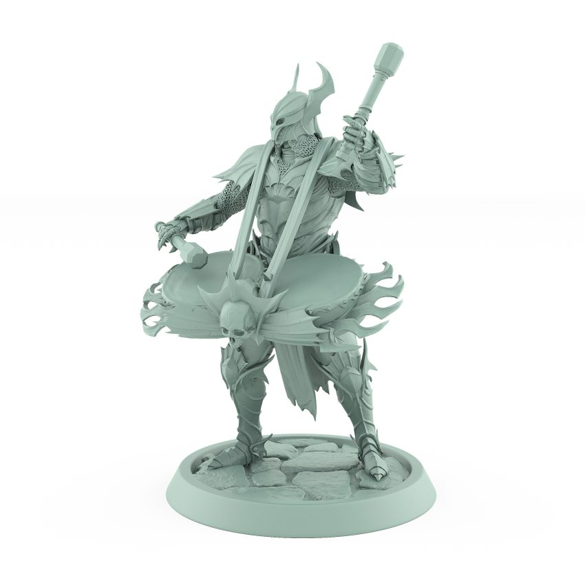 vampire knight drummer undead gothic war musician miniature