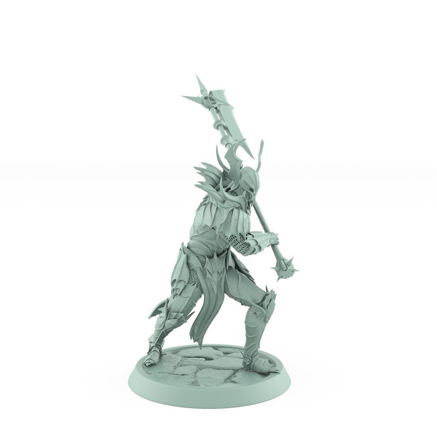 vampire knight halberd windup gothic undead warrior miniature