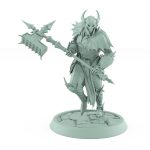 vampire knight halberd windup gothic undead warrior miniature