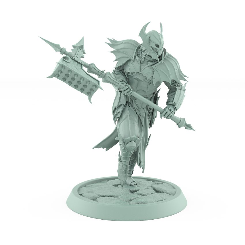 vampire knight halberd windup gothic undead warrior miniature