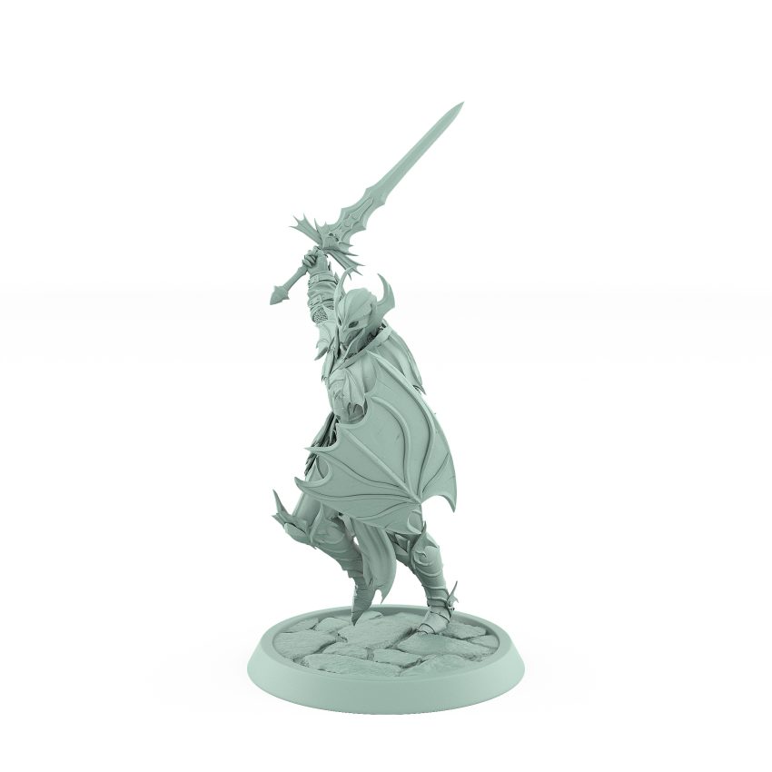 vampire knight sword raised charging undead fantasy miniature