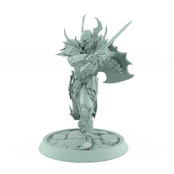 vampire knight sword windup miniature with shield undead fighter