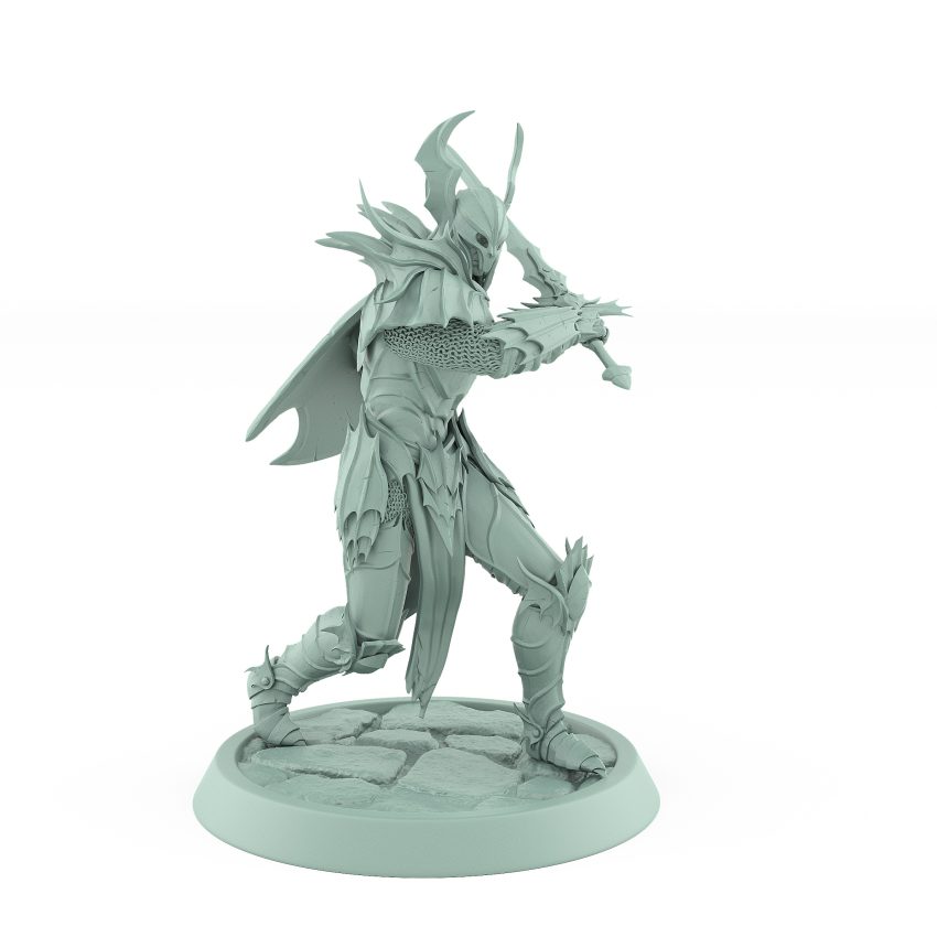 vampire knight sword windup miniature with shield undead fighter