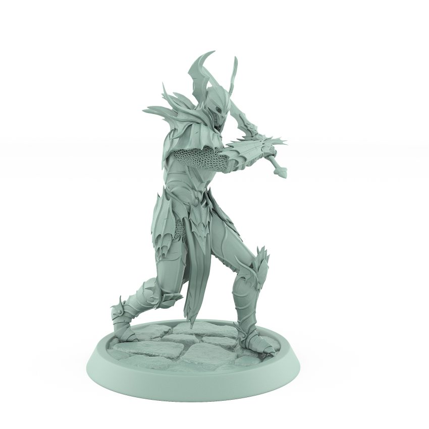 vampire knight sword shield defensive gothic undead miniature