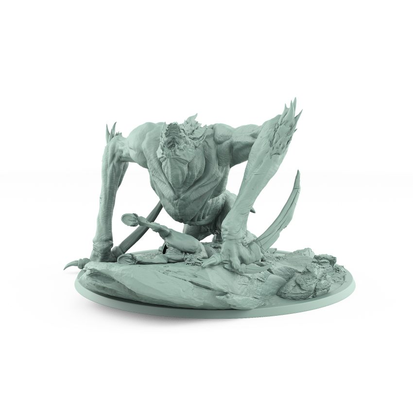 crawling vampire beast screaming bat horror miniature for dark fantasy