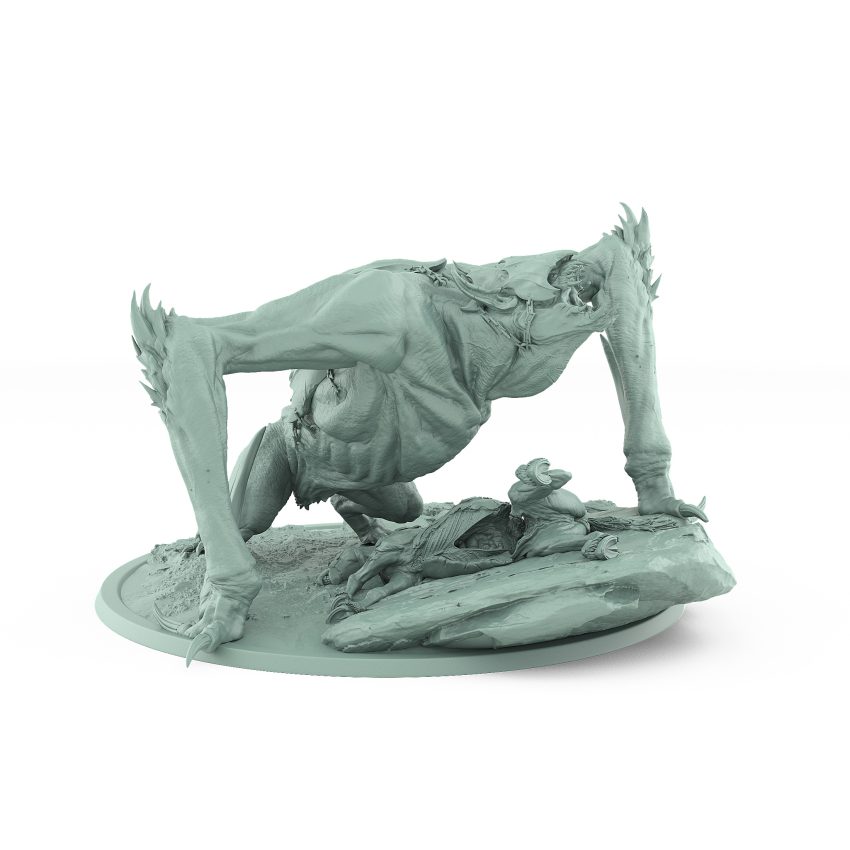 vampire knight sword windup miniature with shield undead fighter