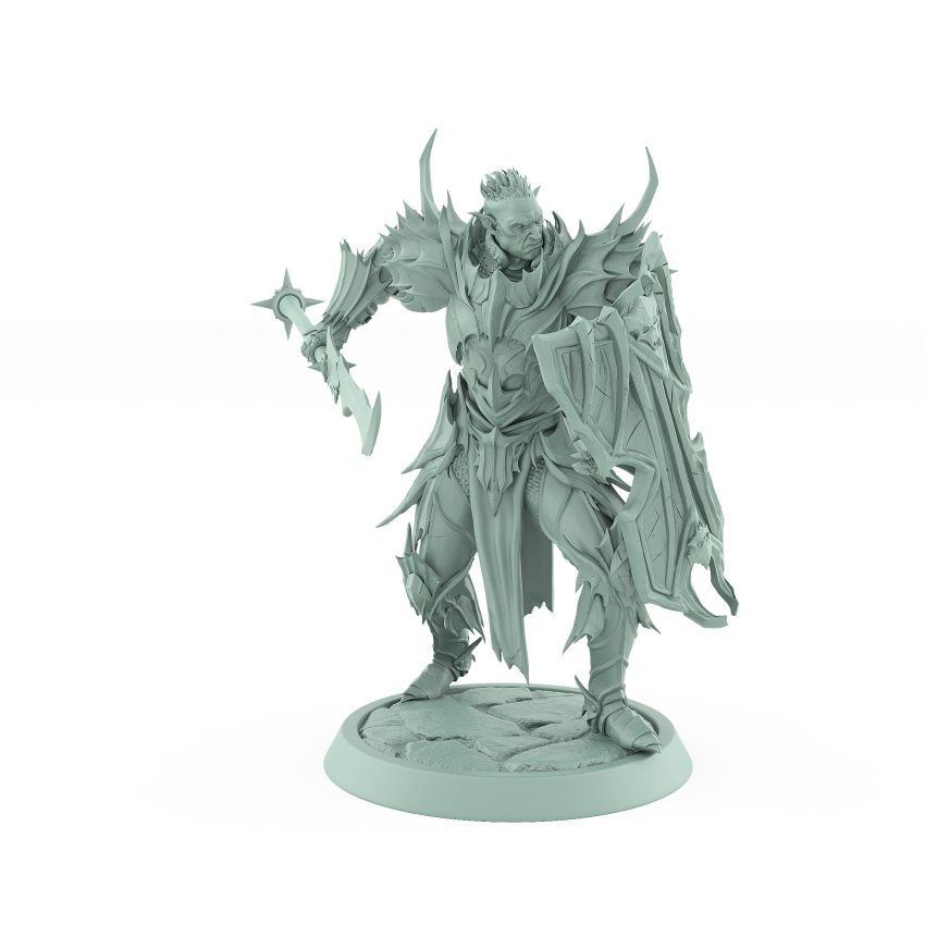 draven evernight vampire miniature halberd no helm gothic shield undead wargaming model