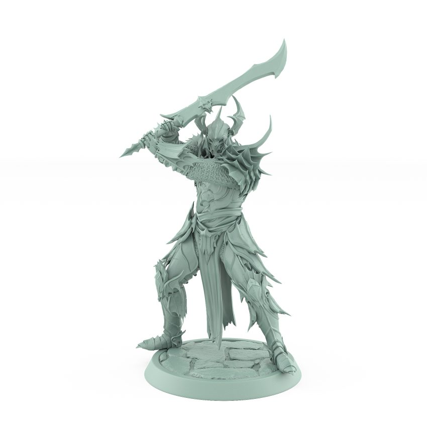 vampire knight hero draven evernight attack pose undead commander miniature