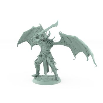 vampire general draven evernight winged helm sword miniature gothic undead warrior