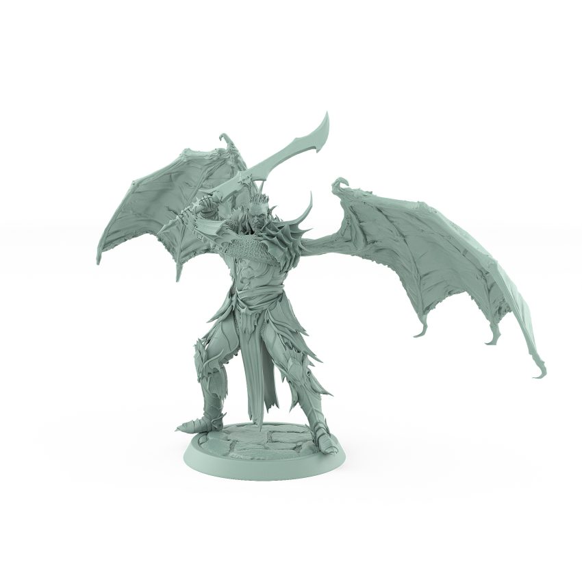 vampire hero draven evernight sword wings miniature undead gothic fighter figure