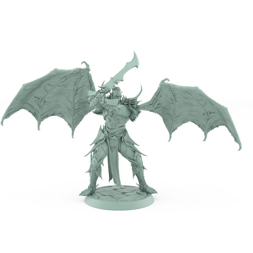 vampire hero draven evernight sword wings miniature undead gothic fighter figure